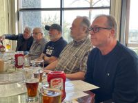 Gathering at the Gillnetter Pub on March 9 (11 pix)...Don Marce (CKVU), Jack Bell, Gary Heald, Ken McGrath and Ken Golemba.