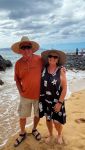 Posted Dec 4: Dan & Rita Noon at one of their favourite spots on Maui, Hawaii - Makena Cove, also known as Secret Beach.  