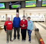 Bowling, Nov 9, 2022. Bingo 2nd runners up - Alex, Michael, Peggy and Lillian