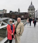 Posted June 12: Kate Wells and Nathan Enns send greetings from London’s Jubilee celebrations.  Here they are walking over the Millenium Bridge.