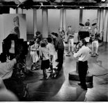 4. Ray, Tony Zeffertt, Bob Hepworth and performers in studio taping of "Let's Go".