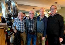 Keith Martin, John Baxter, Garry Campbell and Ken Golemba celebrating Gary's 70th birthday!