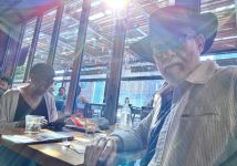  Viola Joyce Forde and Dan Philips at 0KT0BERFEST festivities across the street from where they live {in the distillery district of T0R0NT0}