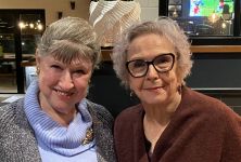 Peggy Oldfield and  Sharon Spruston on January 26 at Milestones in Park Royal….still celebrating Peggy's birthday.