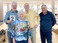  Michael Taylor-Noonan, Anne Mathisen, Neil Gillon, Rod Mundy the second place team in Bingo game.