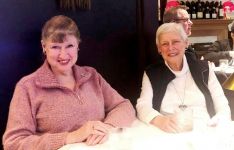 Peggy Oldfield's  birthday lunch with Anne Mathisen on January 28 at Alouette Restaurant in Le Soleil Hotel on Hornby Street.