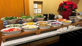 Salad bar at the buffet.