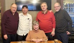 A birthday lunch for Peggy at Pat Quinn’s Restaurant, Tsawwassen Springs Golf Course on January 24th. Rod Mundy, Ralph Motohashi, Chris Cutress, Lawrence Wright and Peggy Oldfield